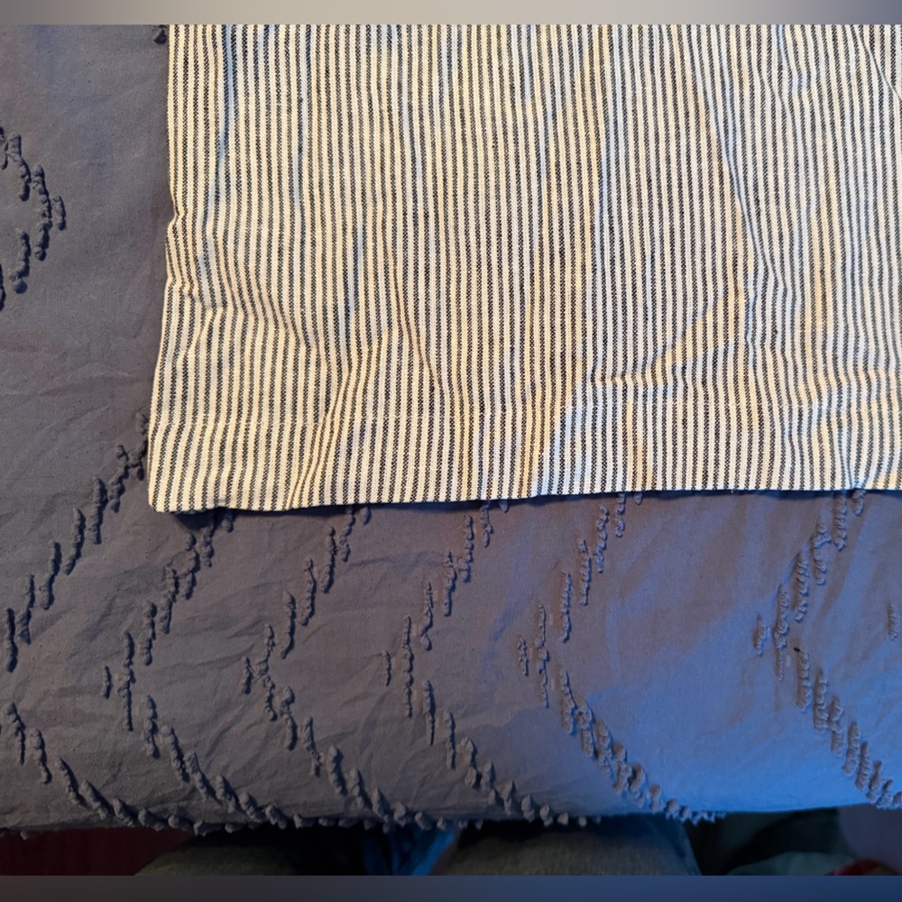 Gray Seersucker Wide-Leg Women's Pants - Picture 9 of 16